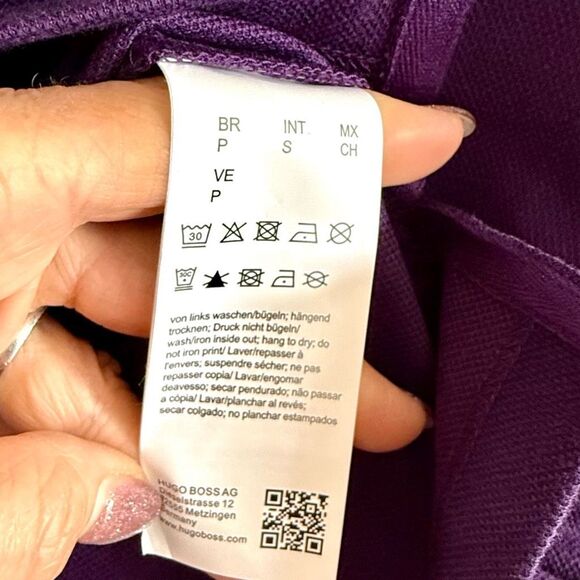 NWT Hugo Boss purple men's polo shirt. Slim fit. Size S - Picture 7 of 8